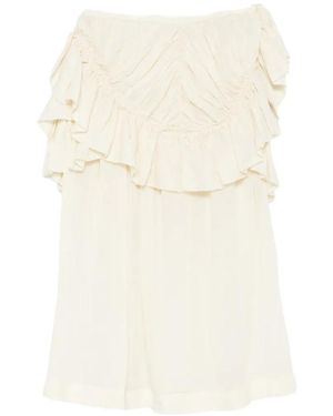 Dries Van Noten Ruffled Skirt - Natural