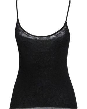 Chloé Solid Color Sleeveless Knit Top - Black