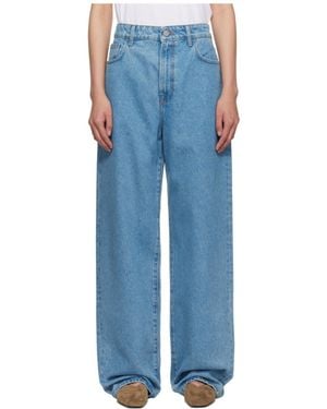 Rohe Low-Rise Wide-Leg Jeans - Blue