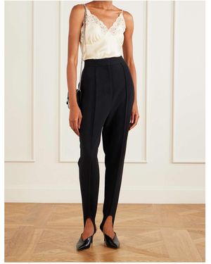 Stella McCartney High Rise Tapered Leg Pants - Black
