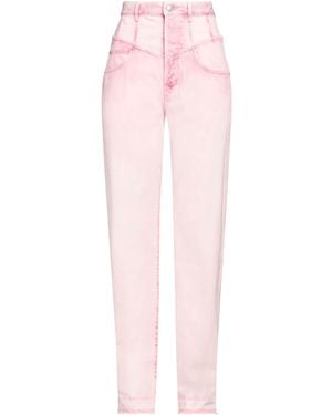 Isabel Marant Solid Colour Denim Trousers - Pink