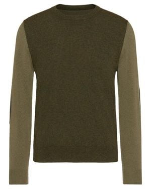 Maison Margiela Two-Tone Knitted Sweater - Green