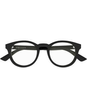 McQueen Eyewear Round Frame Glasses - White