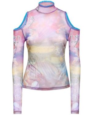 ANDERSSON BELL Luna Mysterious Fairy Print Mesh Top - Pink