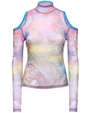 ANDERSSON BELL Luna Mysterious Fairy Print Mesh Top - Pink