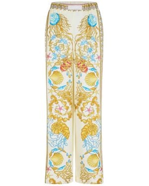 Versace Wide Leg Pants - Metallic
