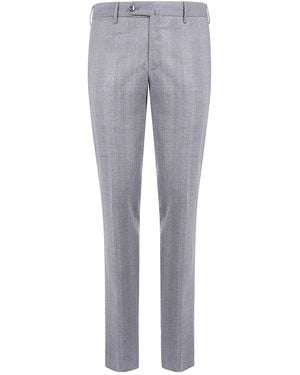 PT01 Casual Trousers With Belt Loops - Grey