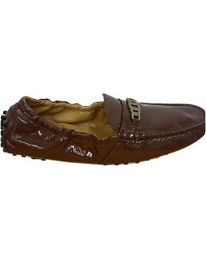 Tod's Gommino Chain-Detail Loafers - Brown