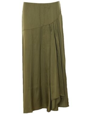 Essentiel Antwerp Jiselle Pleated Midi Skirt - Green