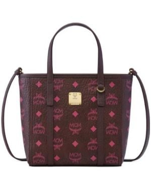 MCM Toni Top-Zip Shopper - Purple