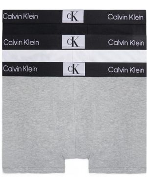 Calvin Klein Logo-Waistband Stretch-Cotton Boxers Pack - Gray