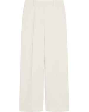 Weekend by Maxmara Angola Stretch Wide Leg Trousers - White