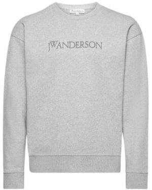 JW Anderson Jw Anderson Logo Embroidered Sweatshirt - Grey