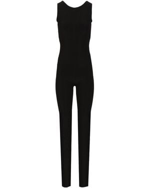 Norma Kamali Sleeveless Cut-Out Catsuit - Black