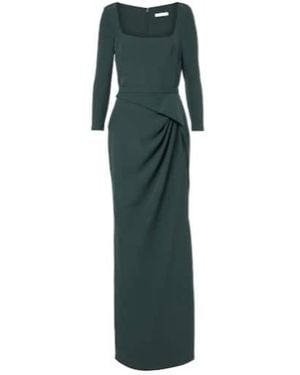 Safiyaa Mahir Draped Crêpe Gown - Green