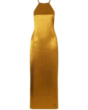 Giuliva Heritage Satin Maxi Dress - Yellow