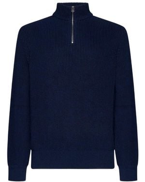 A.P.C. Alex High-Neck Knitted Jumper - Blue
