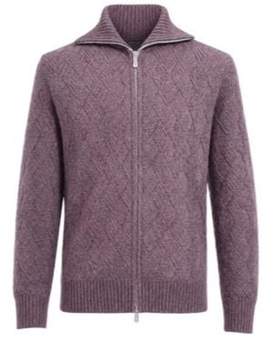 Eleventy Zip-Up Jumper - Purple