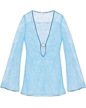 Oséree V-Neck Dress - Blue