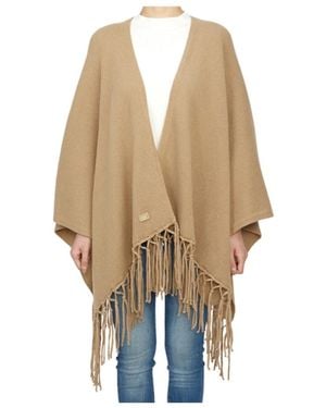 Weekend by Maxmara Fringed Cape - Natural