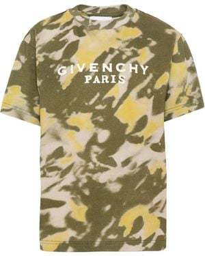 Givenchy Tie-Dye Logo-Print T-Shirt - Metallic