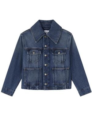 Ganni Boxy Denim Jacket - Blue