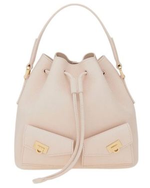 Ferragamo Ferragamo Multipocket Bucket Bag - Natural