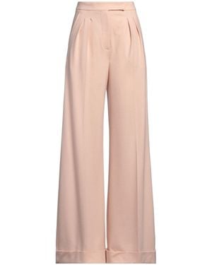 Max Mara Wide-Leg Wool Trousers - Pink