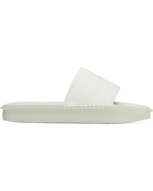 Y-3 Water Square Toe Slides - White