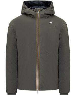 K-Way Jack St Thermo Reversible Hooded Down Jacket - Green