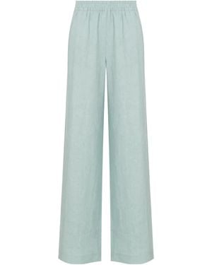 Eleventy Elastic Waist Casual Trousers - Blue