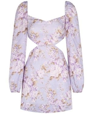 MC2 Saint Barth Jara Cut-Out Mini Dress - Purple