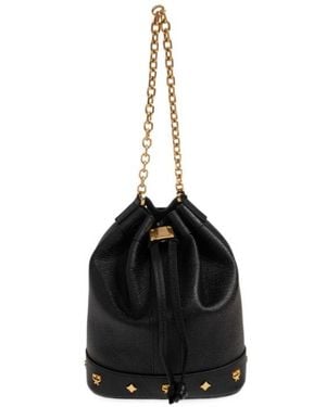 MCM Mini Pina Shoulder Bag - Black