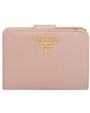 Prada Small Saffiano Leather Wallet - Pink