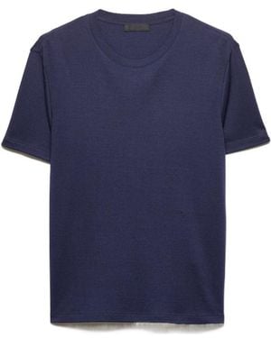 Prada Cashmere And Silk T-Shirt - Blue