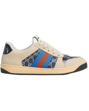 Gucci Gg Crystal Screener Trainer - Blue