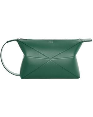 Loewe Puzzle Fold Wash Bag - Green