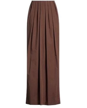 Brunello Cucinelli Solid-Colored Pleated Skirt - Brown