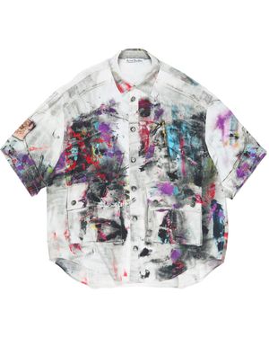 Acne Studios Printed Button-Down Shirt - White