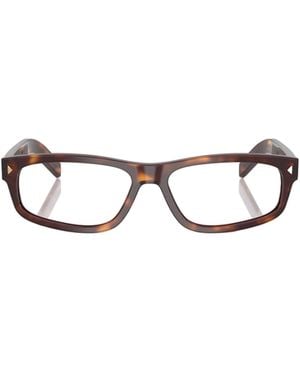 Prada Eyewear Rectangular Frame Glasses - White