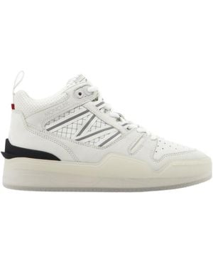 Moncler Logo High-Top Casual Sneakers - White