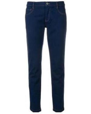 Miu Miu Low-Rise Cropped Slim-Fit Jeans - Blue
