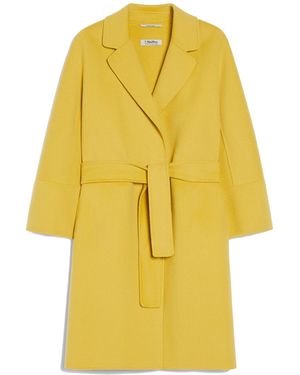 Max Mara 'S Arona Belted Long-Sleeved Coat - Yellow