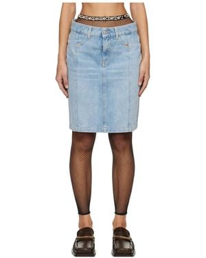 Martine Rose Narrow Denim Miniskirt - Blue