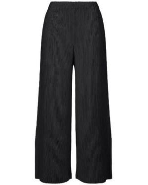 Issey Miyake Hatching Pleated Pants - Black