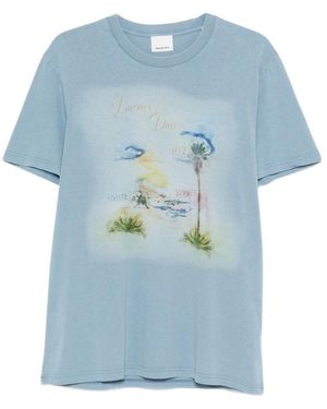 Isabel Marant Honore Graphic-Print T-Shirt - Blue