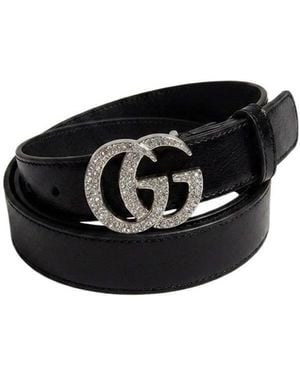 Gucci Belt With Double G Buckle - Black