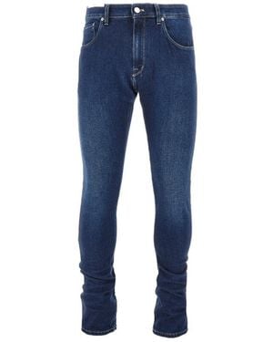 Pt Pantaloni Jeans With Belt Loops - Blue