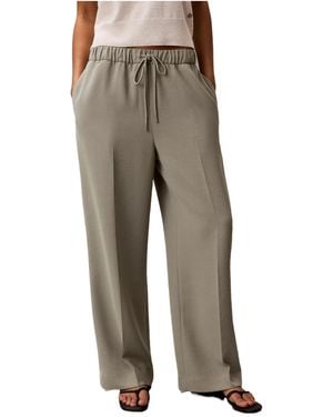 Calvin Klein Casual Twill Drawstring Trousers - Grey