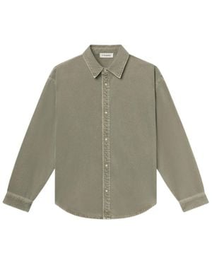 FRAME Relaxed-Fit Long-Sleeve Overshirt - Gray